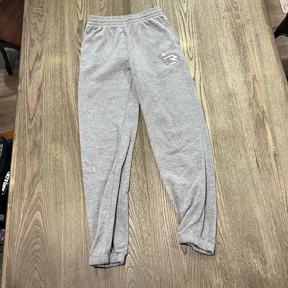 3Brand Youth Boys Jogger Pants Elastic Waist Pull-On Side Pockets Gray Large